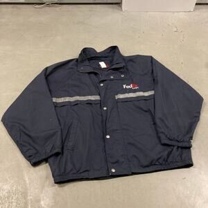 vintage y2k hi-vis fedex bomber jacket